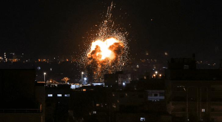 الصورة من قصف الاحتلال على قطاع غزة