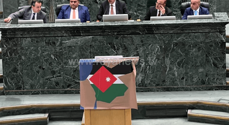 خارطة الأردن وفلسطين