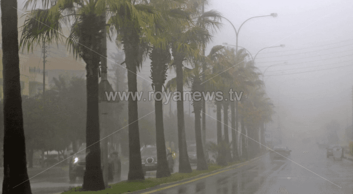 أجواء ماطرة في العاصمة عمان