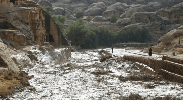 سيول جارفة في البترا -أرشيفية