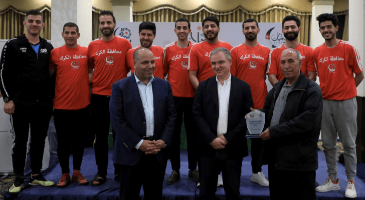 من تكريم وزير الشباب لأبطال محافظة الكرك