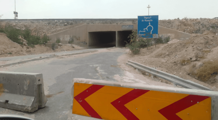 نفق حي أبو صياح مغلق لاستكمال مشروع الباص السريع