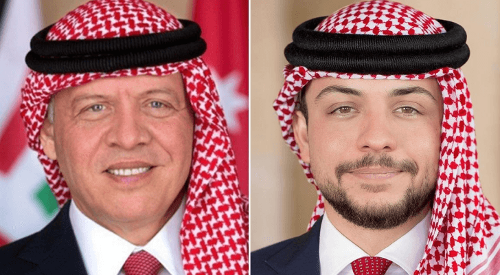 جلالة الملك عبدالله الثاني وسمو ولي العهد الأمير الحسين بن عبدالله