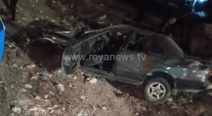 صورة المركبة التي تعرضت لحادث تدهور