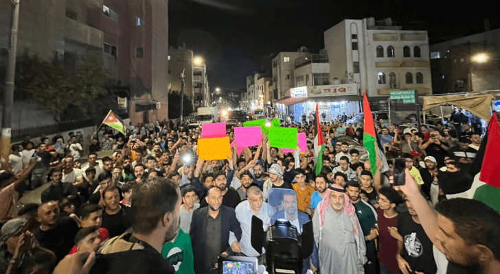 مسيرة في منطقة المنارة بالعاصمة عمان