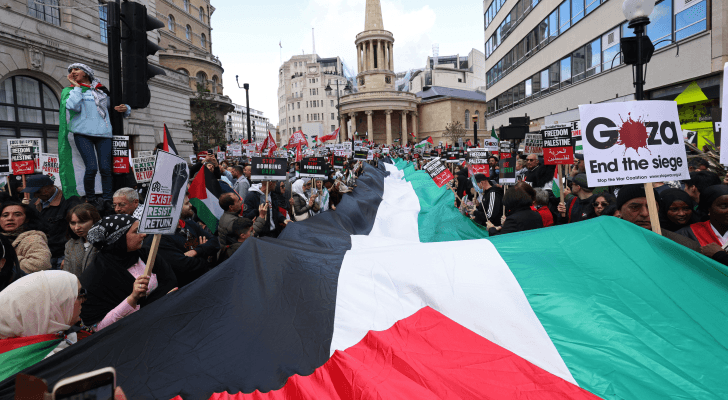 مسيرة حاشدة في لندن دعما لفلسطين