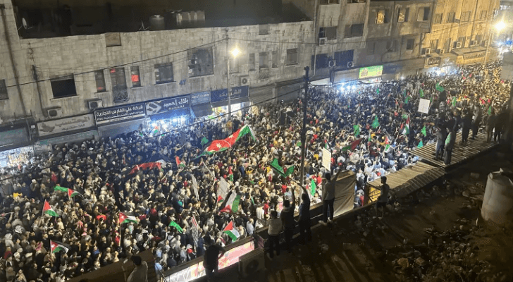 وقفة تضامنية في عمان نصرة لأهل غزة