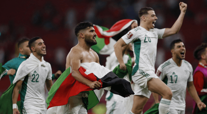 من مباراة سابقة للمنتخب الجزائري