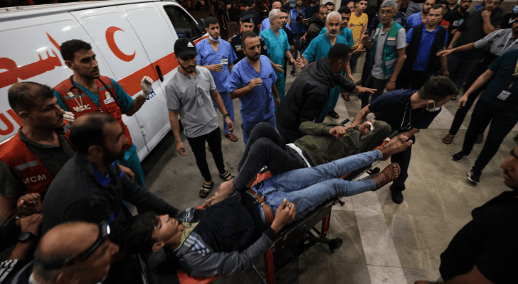 إسعاف مصابين جراء عدوان الاحتلال على قطاع غزة