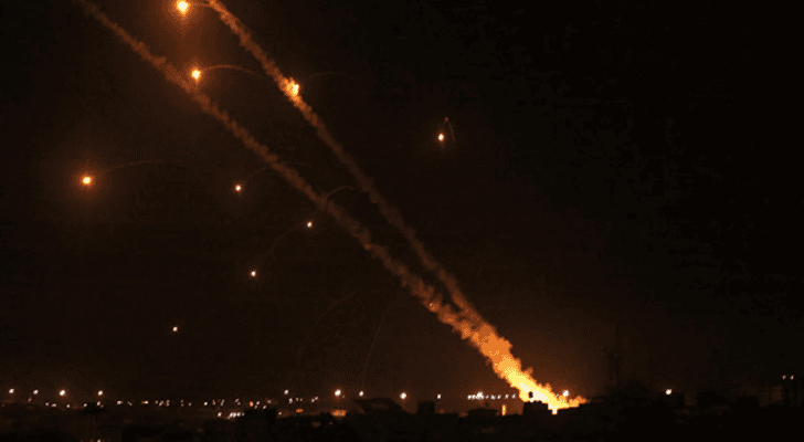 رشقات صاروخية باتجاه فلسطين المحتلة