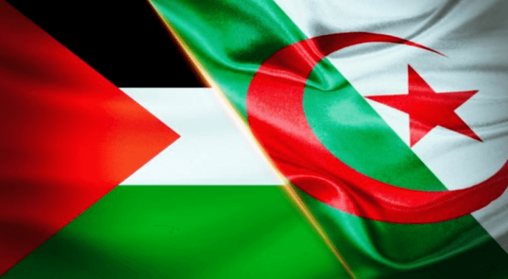 العلم الفلسطيني والجزائري