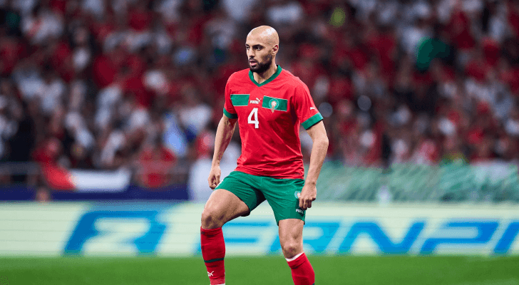 من مباراة سابقة للمنتخب المغربي