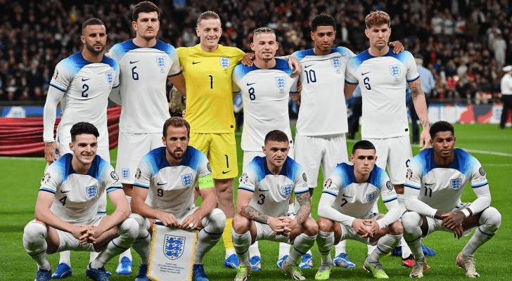 من مباراة سابقة لمنتخب انجلترا