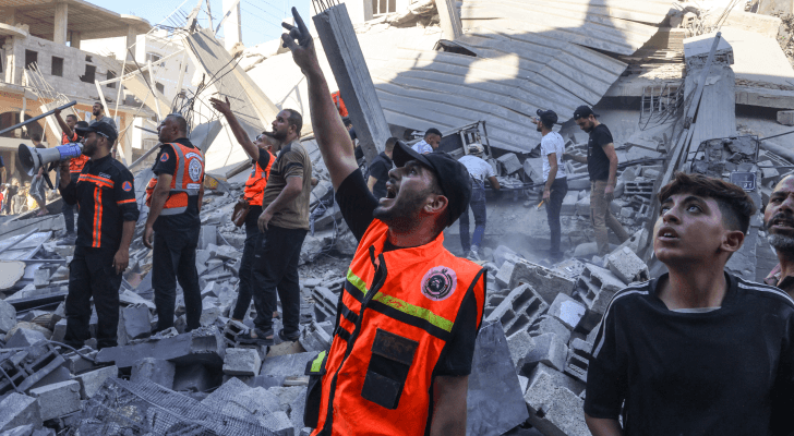 مسعفون في قطاع غزة