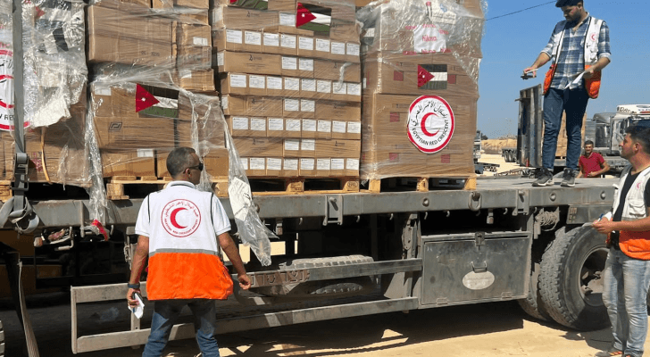 مساعدات طبية أردنية إلى غزة