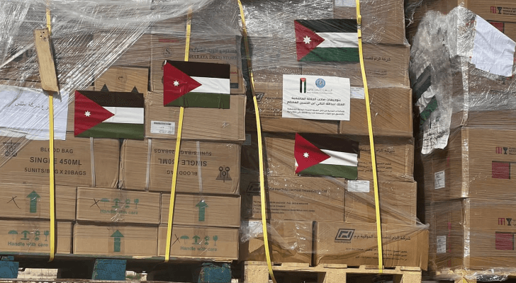 مساعدات طبية أردنية إلى غزة