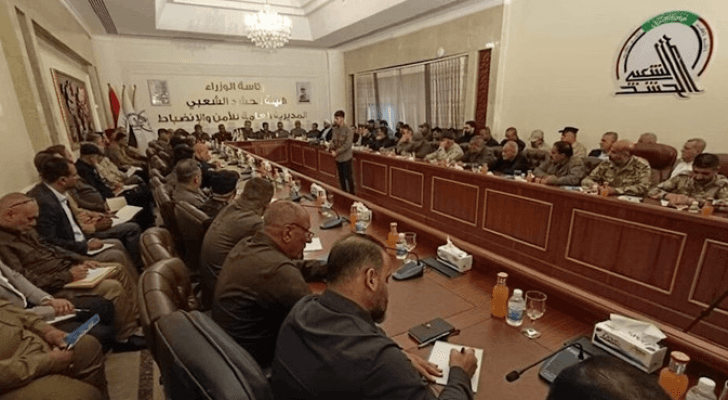 جانب من اجتماع قيادات الحشد الشعبي العراقي