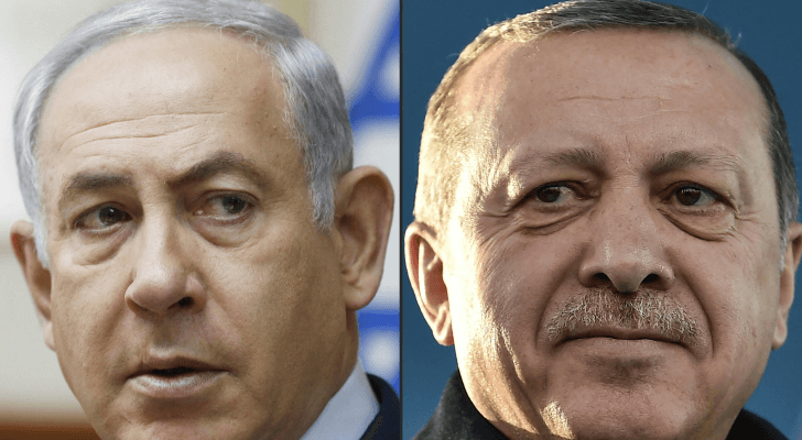 الرئيس التركي رجب طيب أردوغان ورئيس حكومة الاحتلال بنيامين نتنياهو