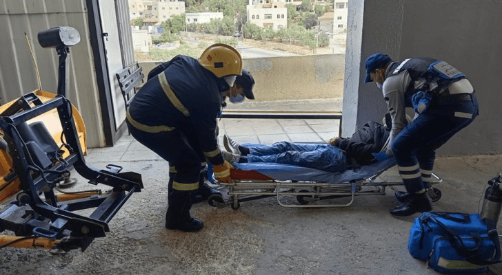 جانب من اليوم التدريبي الذي نفذته مديرية دفاع مدني غرب عمان