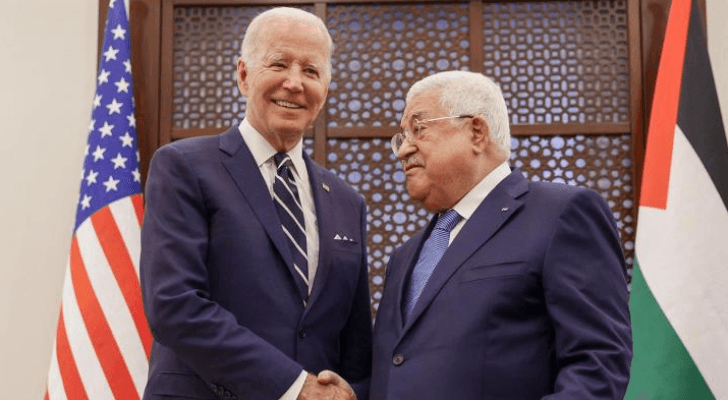 الرئيس الفلسطيني محمود عباس والرئيس الأمريكي جو بايدن
