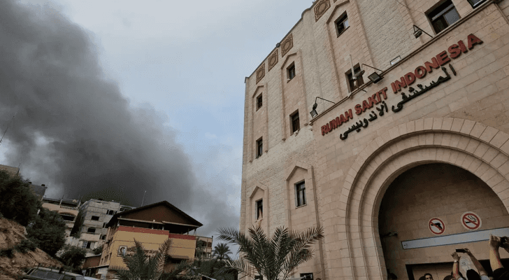 مدخل المستشفى الإندونيسي في قطاع غزة