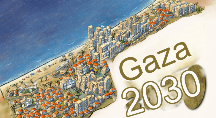 صورة من إعلان شركة عقارية "إسرائيلية" لشكل قطاع غزة في 2030