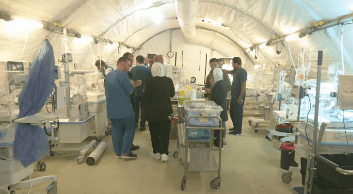 الكوادر الطبية في المستشفى الميداني الأردني الخاص/2 جنوبي غزة