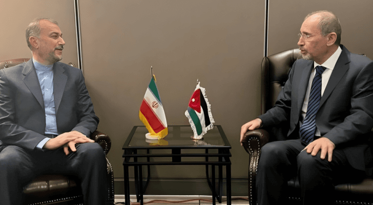 نائب رئيس الوزراء ووزير الخارجية وشؤون المغتربين أيمن الصفدي ووزير الخارجية الإيراني حسين أمير عبد اللهيان