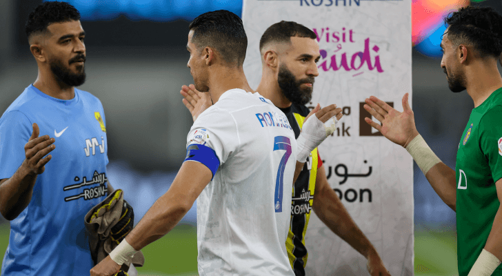 اللاعبون قبل المباراة