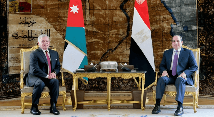 الملك والسيسي يؤكدان رفضهما التام لجميع محاولات تصفية القضية الفلسطينية