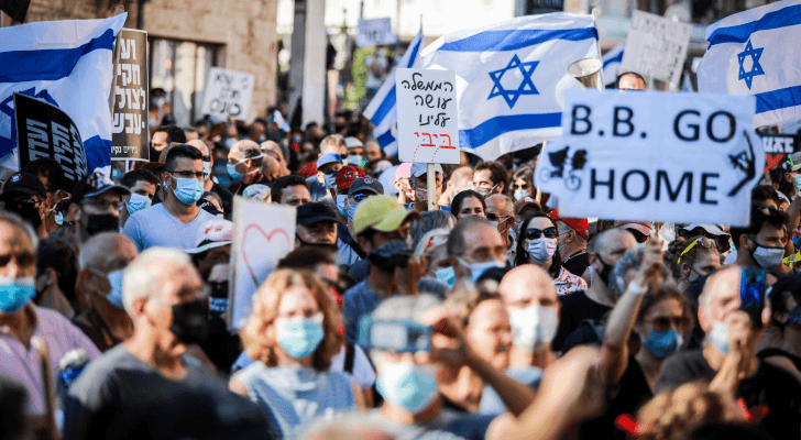 مظاهرات في الأراضي المحتلة ضد نتنياهو