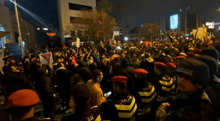 وقفة احتجاجية في عمان نصرة لفلسطين