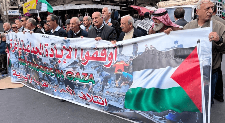 وقفة تضامنية في الأردن دعما لفلسطين