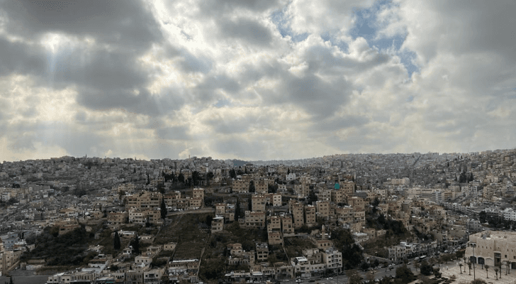 أجواء غائمة في العاصمة عمان