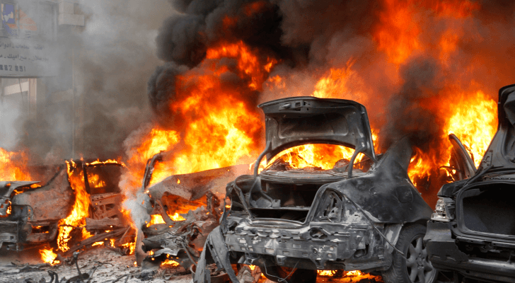 مركبة محترقة