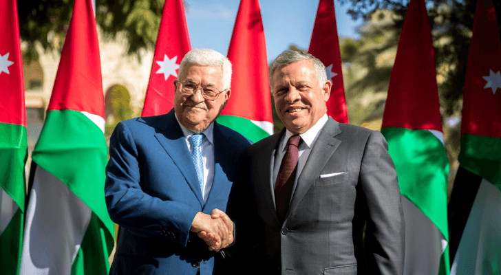الملك عبدالله الثاني والرئيس الفلسطيني محمود عباس
