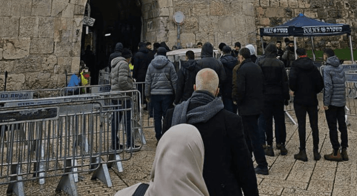 جانب من إغلاق قوات الاحتلال البلدة القديمة في القدس المحتلة