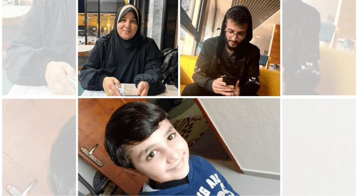 أقارب الطيبي الذين استشهدوا بغارة للاحتلال في غزة