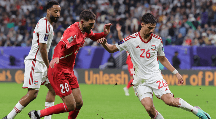 جانب من مباراة فلسطين والإمارات
