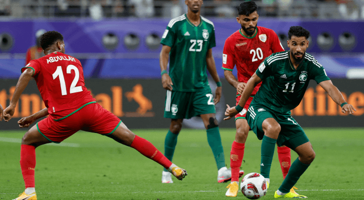 من مباراة السعودية وعمان