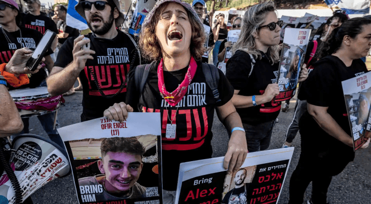 وقفة احتجاجية في تل أبيب لعائلات محتجزين في غزة