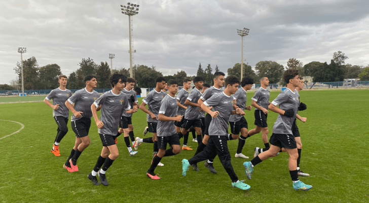 جانب من تدريبات المنتخب الوطني تحت 17