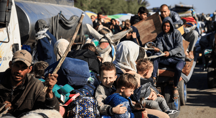 فلسطينيون نزحوا من خان يونس إلى رفح جنوبي قطاع غزة