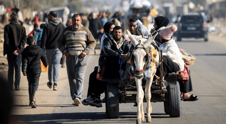 فلسطينيون نزحوا من خان يونس إلى رفح جنوبي قطاع غزة