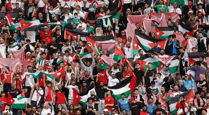 من مباراة الأردن والعراق