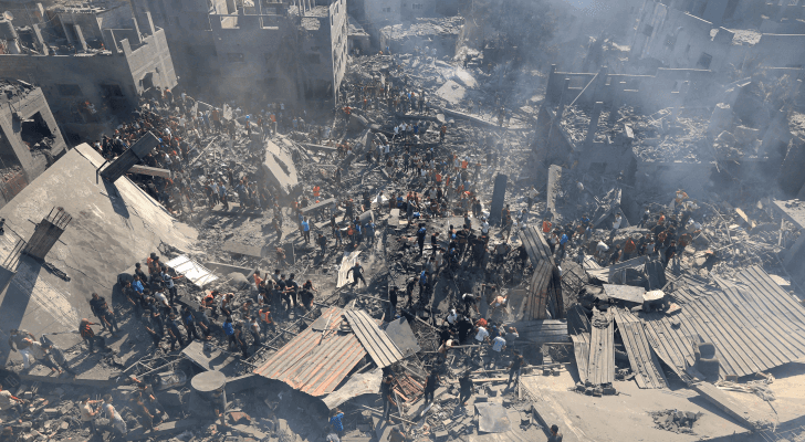 جزء من الدمار الذي خلفه عدوان الاحتلال على خان يونس