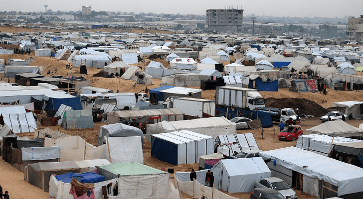 خيام النازحين في مدينة رفح جنوبي غزة