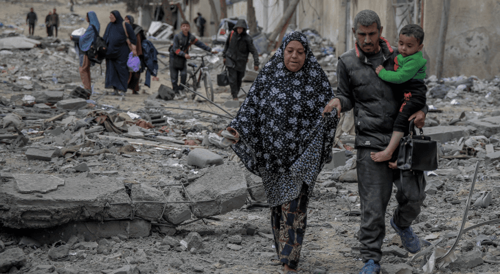 فلسطينيون نازحون في قطاع غزة