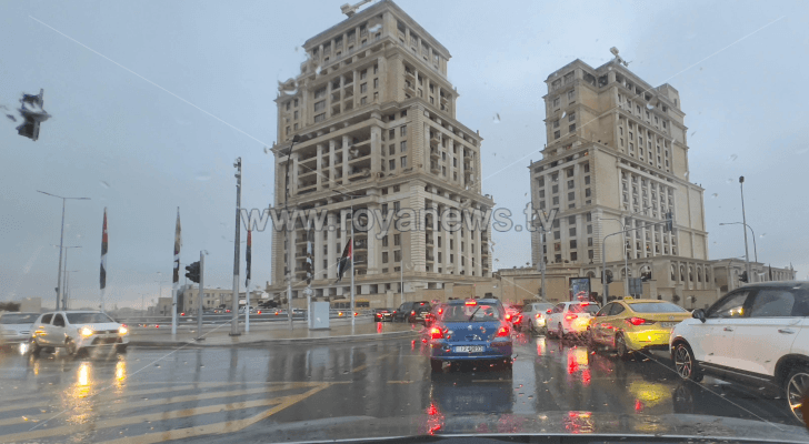 أجواء ماطرة في العاصمة عمان "أرشيفية"