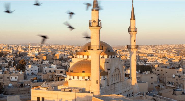 صورة تظهر قبة أحد المساجد في الأردن - أرشيفية